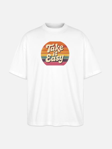Take it easy - Stanley/Stella Blaster Oversized T-Shirt - white