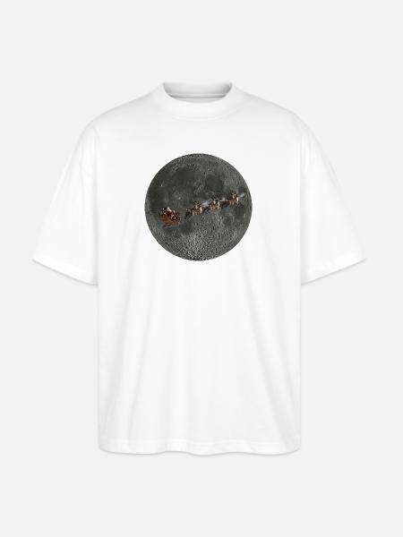 Lunar Santa Sleigh Ride - Stanley/Stella Blaster Oversized T-Shirt - white