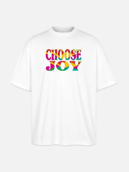 Choose joy - Stanley/Stella Blaster Oversized T-Shirt - white