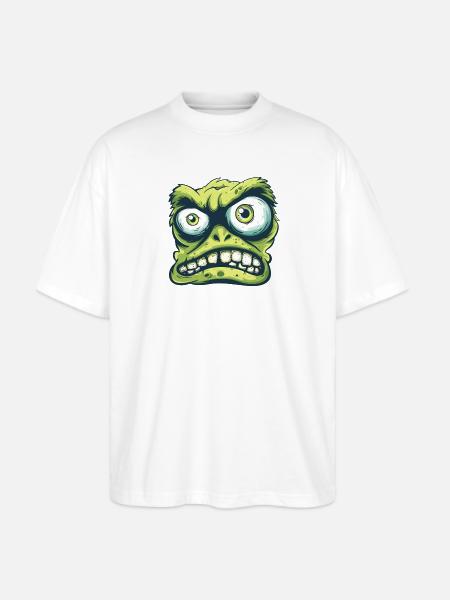 Gremlin Grin Tee - Stanley/Stella Blaster Oversized T-Shirt  - white