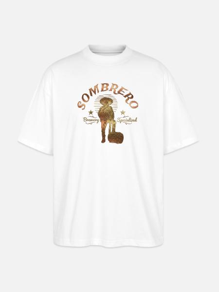 Sombrero Brewery Rustic Logo - Stanley/Stella Blaster Oversized T-Shirt - white
