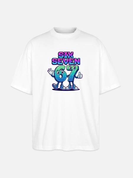Six Seven 6 7 - Stanley/Stella Blaster Oversized T-Shirt - white