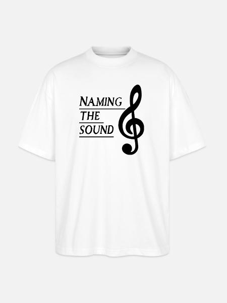Bold Treble Clef Line Art - Stanley/Stella Blaster Oversized T-Shirt - white