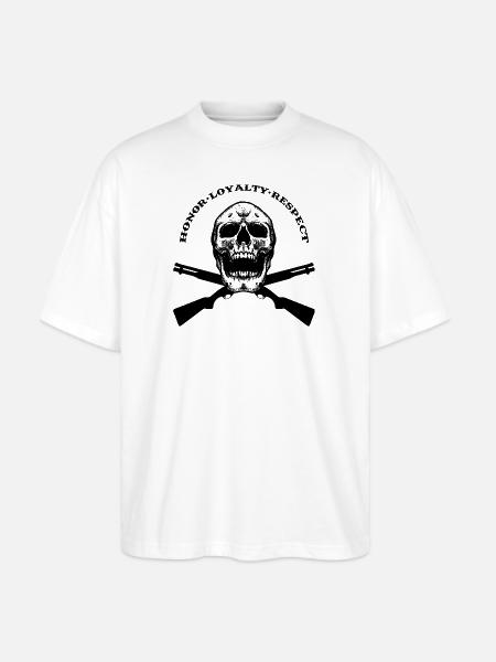 HONOR LOYALTY RESPECT - Stanley/Stella Blaster Oversized T-Shirt - white