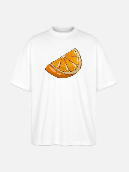 Orange slice - Stanley/Stella Blaster Oversized T-Shirt - white