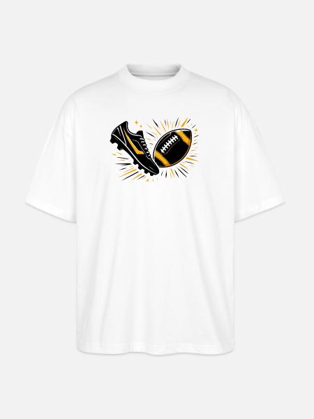 Sneaker Football Burst - Stanley/Stella Blaster Oversized T-Shirt - white