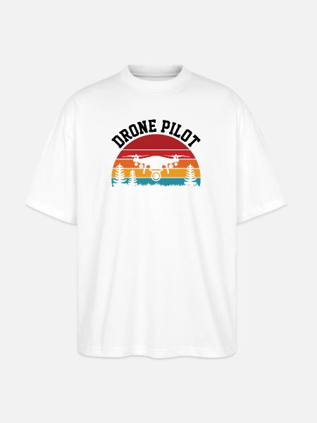 Drone Pilot - Stanley/Stella Blaster Oversized T-Shirt - white