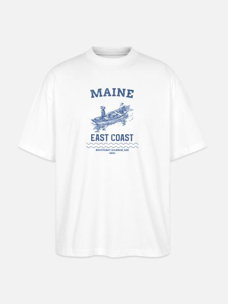 east_coast_boothbay - Stanley/Stella Blaster Oversized T-Shirt  - white