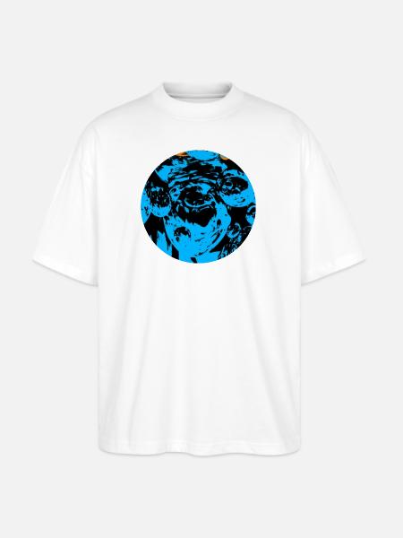 Blue Echo Faces - Stanley/Stella Blaster Oversized T-Shirt - white