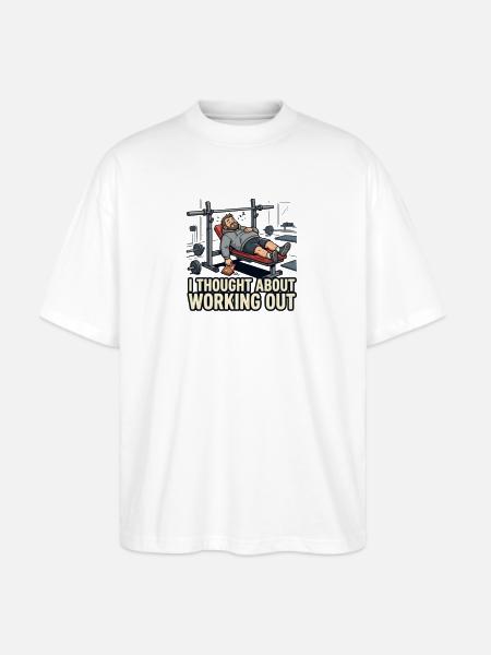 Emotionally Weak Physically Strong - Stanley/Stella Blaster Oversized T-Shirt - white