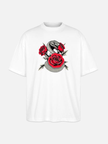 Serpent & Rose Noir - Stanley/Stella Blaster Oversized T-Shirt - white