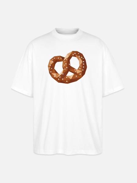 Geometric Pretzel – Pretzel Snack Design - Stanley/Stella Blaster Oversized T-Shirt - white