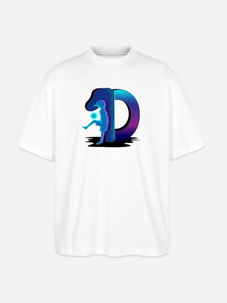 Neon Silhouette in Portal - Stanley/Stella Blaster Oversized T-Shirt - white