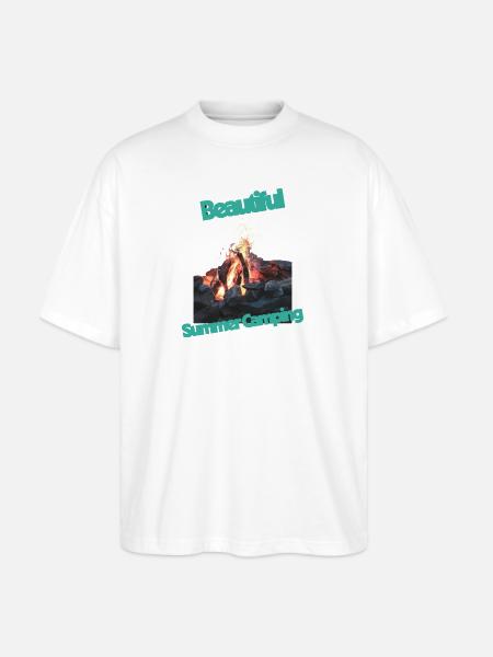 Beautiful_Summer_Camping - Stanley/Stella Blaster Oversized T-Shirt - white