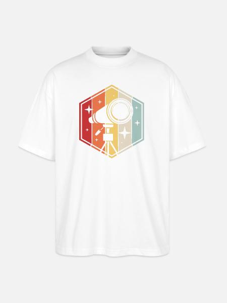 Stargazing Space Telescope - Stanley/Stella Blaster Oversized T-Shirt - white