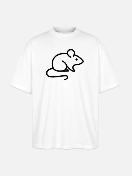 mouse - Stanley/Stella Blaster Oversized T-Shirt - white