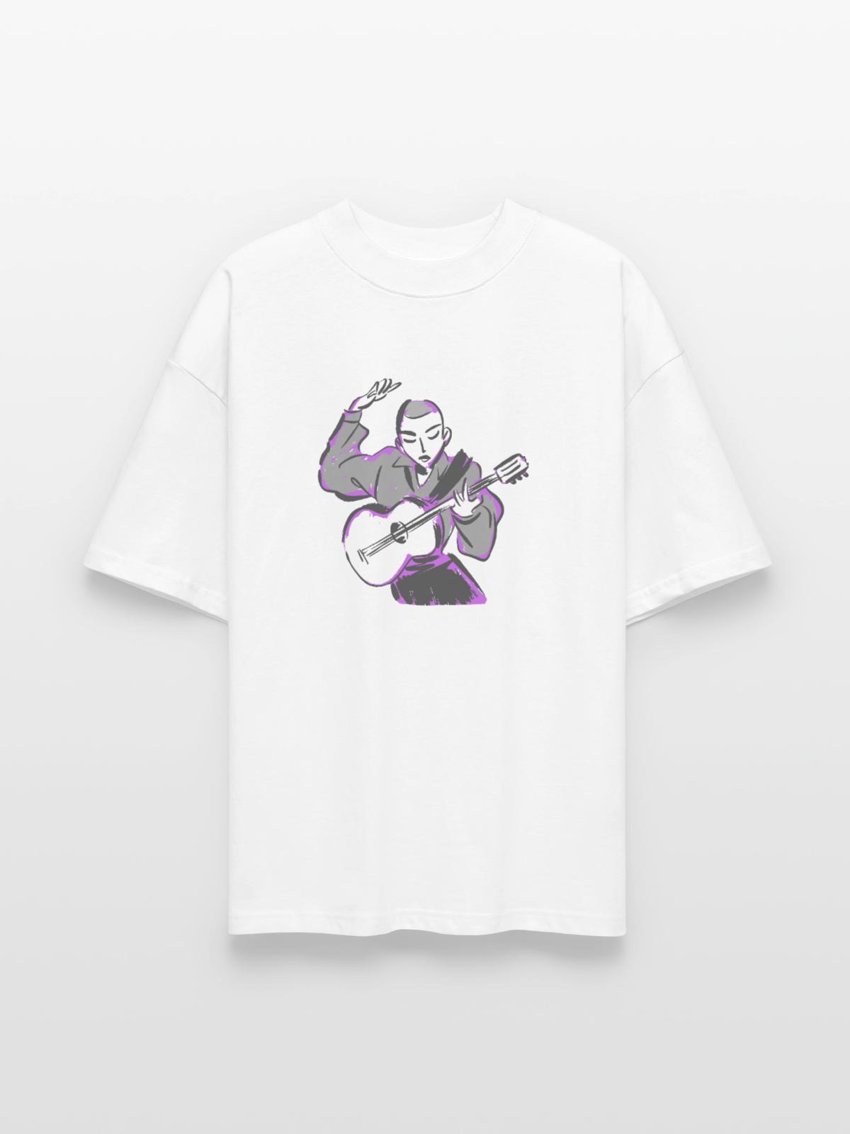 Learning_One_String - Stanley/Stella Blaster Oversized T-Shirt - white - Front