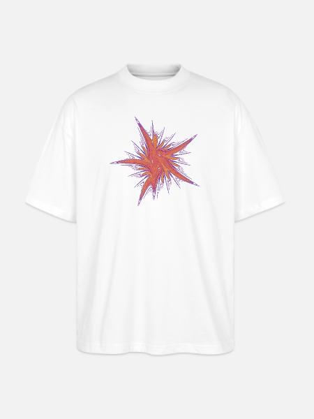 Cosmic Blossom – Fractal Art - Stanley/Stella Blaster Oversized T-Shirt - white