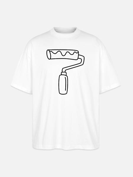 paint roller - Stanley/Stella Blaster Oversized T-Shirt - white