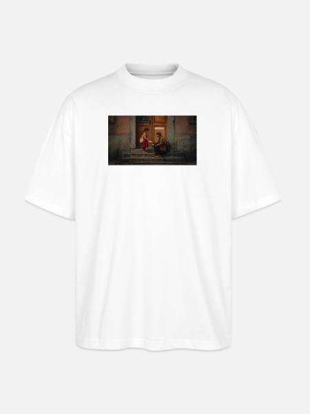 Stairs Exchange Quiet Kindness - Stanley/Stella Blaster Oversized T-Shirt - white