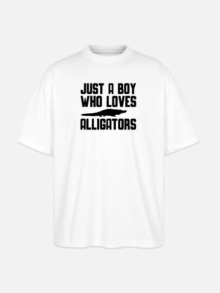 Alligator Reptil - Stanley/Stella Blaster Oversized T-Shirt - white