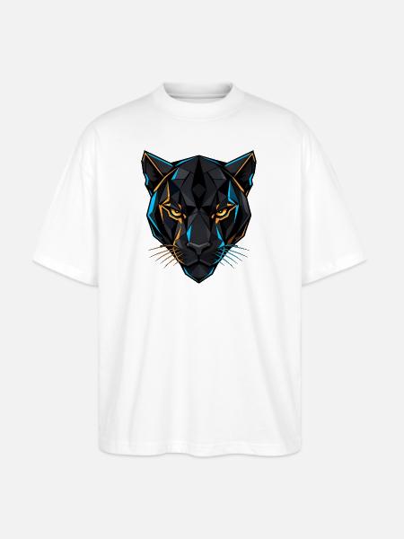 Neon Panther Wild Precision - Stanley/Stella Blaster Oversized T-Shirt - white