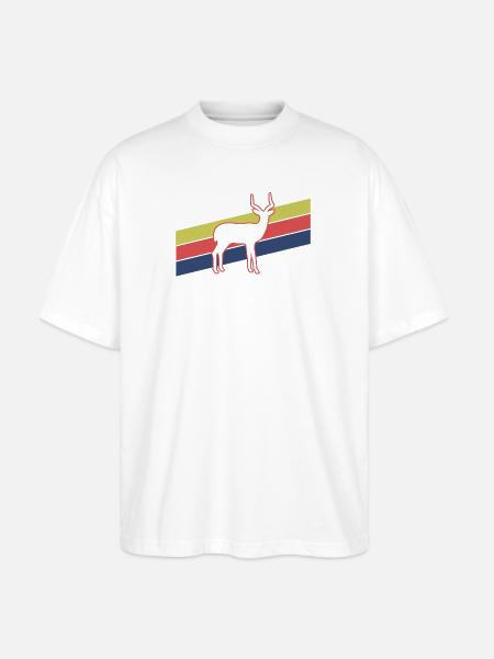 Retro Antelope Stripes – Safari Wildlife - Stanley/Stella Blaster Oversized T-Shirt - white