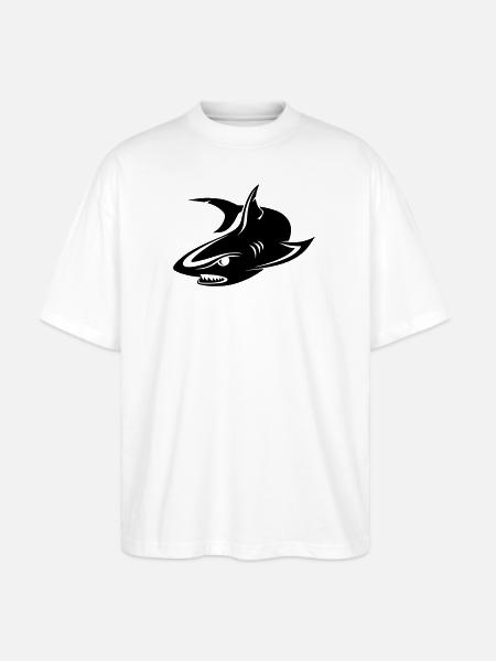 Shark - Stanley/Stella Blaster Oversized T-Shirt - white