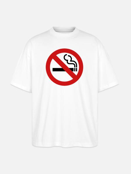 No Smoking - Stanley/Stella Blaster Oversized T-Shirt - white
