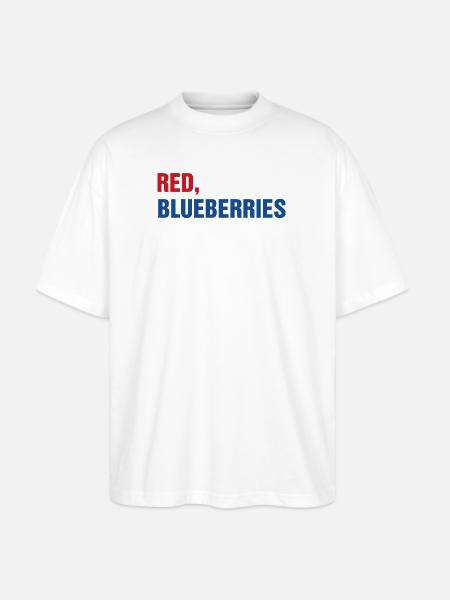 Red White Blueberries - Stanley/Stella Blaster Oversized T-Shirt - white