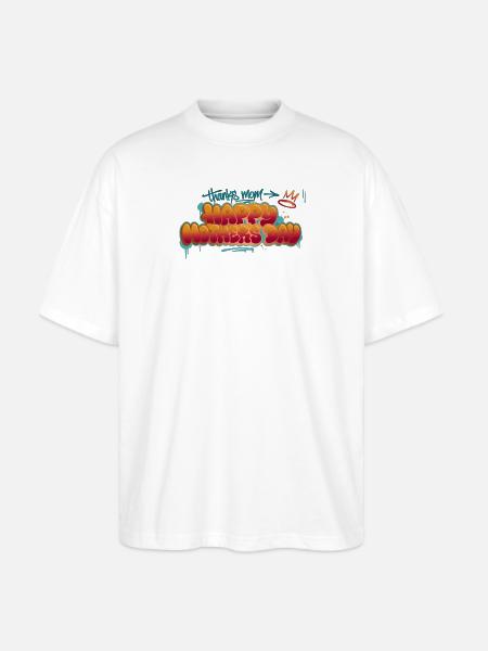 Graffiti Happy Mother's Day Splash - Stanley/Stella Blaster Oversized T-Shirt - white