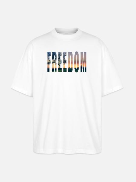 FREEDOM2 - Stanley/Stella Blaster Oversized T-Shirt - white