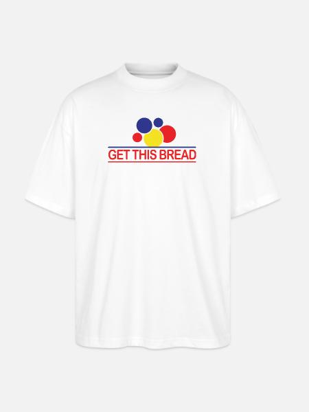 Get This Bread - Stanley/Stella Blaster Oversized T-Shirt - white