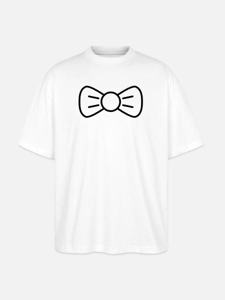 bow tie - Stanley/Stella Blaster Oversized T-Shirt - white