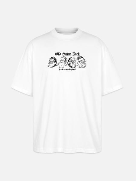 Old Saint Nick - Stanley/Stella Blaster Oversized T-Shirt - white