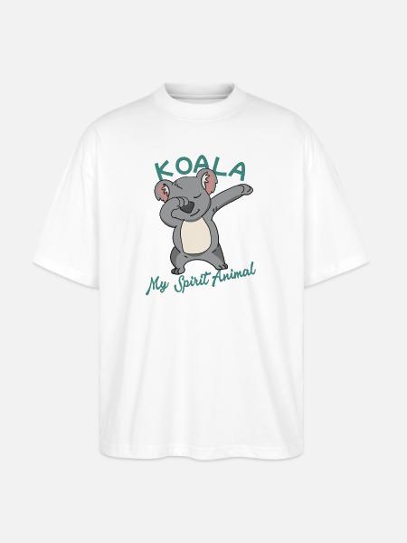 Koala Spirit Animal Dance - Stanley/Stella Blaster Oversized T-Shirt - white