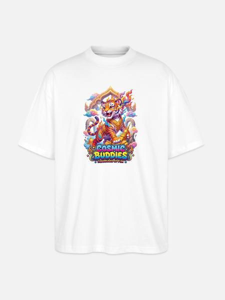 PyroTiger: The Golden Temple Guardian - Stanley/Stella Blaster Oversized T-Shirt - white