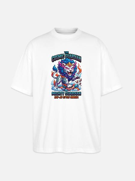 Cosmic Singha Mighty Kaiju Guardian - Stanley/Stella Blaster Oversized T-Shirt - white