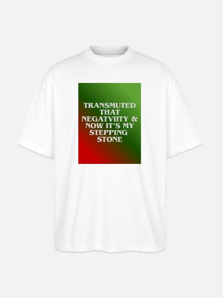 Transmuted Negativity Stepping Stone - Stanley/Stella Blaster Oversized T-Shirt - white