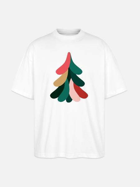 Vivid Abstract Evergreen – Christmas - Stanley/Stella Blaster Oversized T-Shirt - white