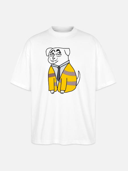 Business Bee in Suit - Stanley/Stella Blaster Oversized T-Shirt - white