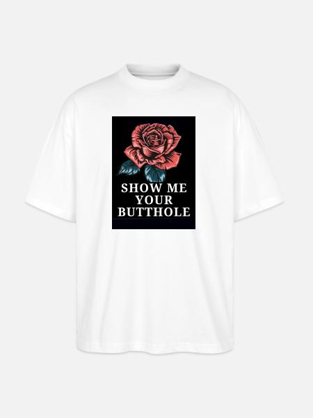 Rose Bold Text Statement - Stanley/Stella Blaster Oversized T-Shirt - white