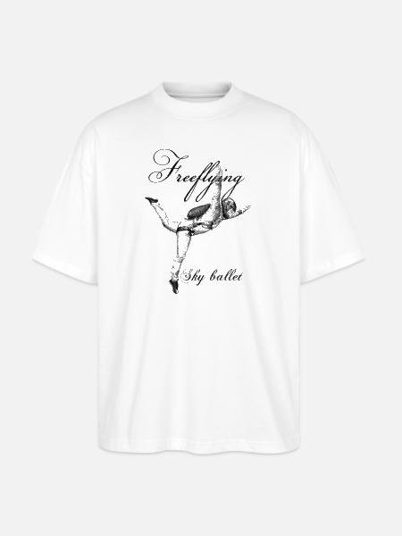Freefly Skydiving - Stanley/Stella Blaster Oversized T-Shirt - white