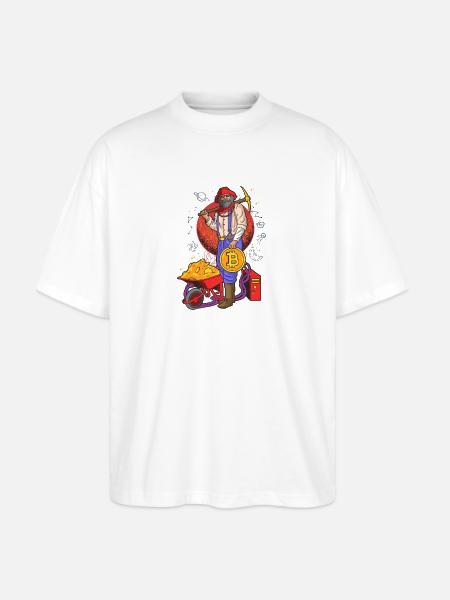 Fuse crypto culture with streetwear attitude - Stanley/Stella Blaster Oversized T-Shirt  - white
