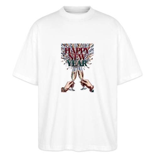 Toasting Hands T-Shirt Confetti Shower Premium - Stanley/Stella Blaster Oversized T-Shirt 