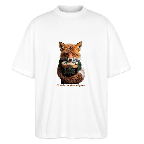 Sly Emerald Fox Toast T-Shirt - Stanley/Stella Blaster Oversized T-Shirt 