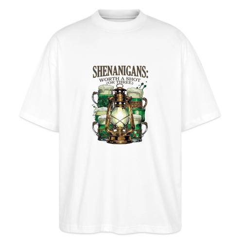 Worth a Shot Lantern Toast Graphic Tee - Stanley/Stella Blaster Oversized T-Shirt 