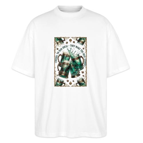 Cheers to Bad Ideas Tankards Graphic Tee - Stanley/Stella Blaster Oversized T-Shirt 