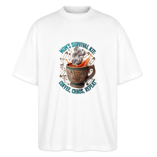 Mom's Survival Kit Tee | Coffee Chaos - Stanley/Stella Blaster Oversized T-Shirt 