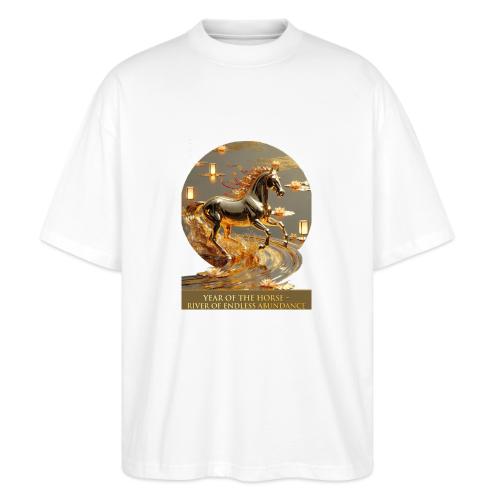 Year of the Horse Abundance T Shirt, Lunar NY Gift - Stanley/Stella Blaster Oversized T-Shirt 